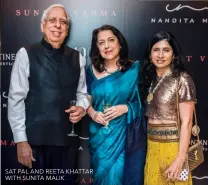  ??  ?? SAT PAL AND REETA KHATTAR WITH SUNITA MALIK