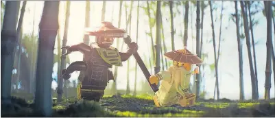  ?? [WARNER BROS. PICTURES] ?? Garmadon, left, and Master Wu “The Lego Ninjago Movie.” MPAA rating:
Running time: Now showing