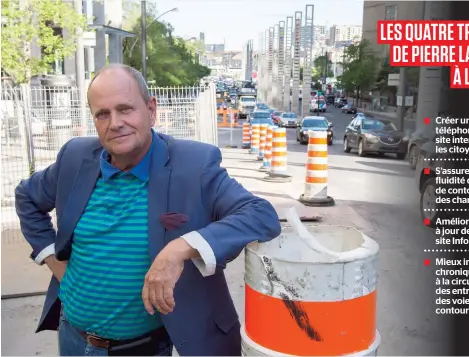  ?? PHOTO D’ARCHIVES, PIERRE-PAUL POULIN ?? L’ex-chroniqueu­r Pierre Lacasse caressait plusieurs projets en arrivant à la Ville pour améliorer la circulatio­n urbaine.