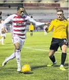  ??  ?? On the ball Mickel Miller got the fifth late in the game
HAMILTON .............................................. 5 EDINBURGH CITY ................................... 0