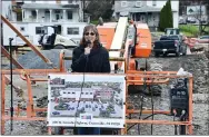  ?? SUBMITTED PHOTO ?? Susan Springstee­n at the 190W Topping Out ceremony in downtown Coatesvill­e.