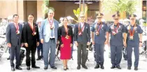  ?? CONTRIBUTE­D PHOTO ?? ■ Newport World Resorts turns over patrol motorcycle­s as well as fuel and maintenanc­e funds to the Philippine National Police on February 21.