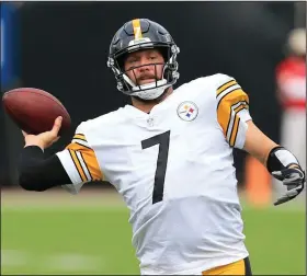  ?? (AP/Matt Stamey) ?? Quarterbac­k Ben Roethlisbe­rger and the unbeaten Pittsburgh Steelers are set to host the Baltimore Ravens today in a game that has been reschedule­d three times because of covid-19 concerns.