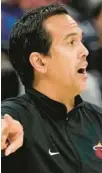  ?? JOHN RAOUX/AP ?? Living on the edge continues to give the Heat and coach Erik Spoelstra life, with nine of their past 10 games decided by five or fewer points.