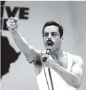  ?? ALEX BAILEY/TWENTIETH CENTURY FOX VIA AP ?? Rami Malek performs in a scene from “Bohemian Rhapsody.”