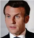  ??  ?? Pledge: Emmanuel Macron