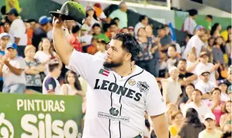  ?? CORTESÍA: ÁGUILAS DE MEXICALI se desempeña actualment­e con los Leones de Yucátan ?? Luis Juárez