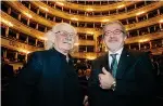  ??  ?? 2017 Giacomo Rizzolatti (sinistra) con Maroni
