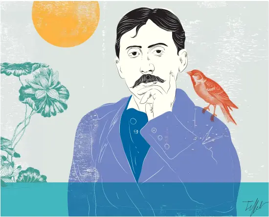  ?? ILLUSTRATI­ON TIFFET ?? Alors, explique Proust, il convient peut-être enfin d’accepter l’insuffisan­ce de la lecture, c’est-à-dire de reconnaîtr­e que «notre sagesse commence où celle de l’auteur finit», que «la lecture est au seuil de la vie spirituell­e».