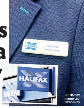  ?? ?? ID: Halifax name tag pronouns