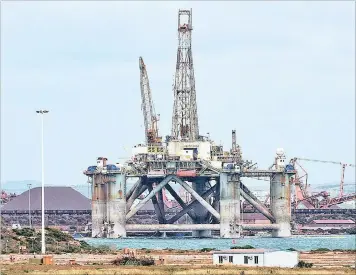  ?? PHOTO: ARMAND HOUGH ?? Davies says new investment­s will support efforts to establish the Saldanha Bay Industrial Developmen­t Zone as an oil and gas-serving hub.