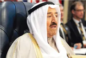  ??  ?? SHEIKH SABAH AL AHMAD AL SABAH