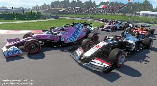  ??  ?? Turning a corner: The F1 video game series has come of age