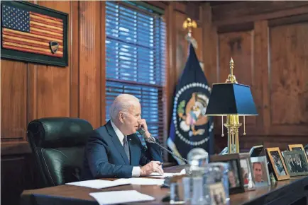  ?? ADAM SCHULTZ/AP ?? A small cache of classified documents from President Joe Biden’s time as vice president was found at a former office and at his home in Wilmington, Del.