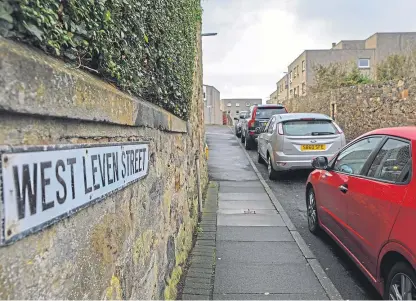  ?? Picture: Steven Brown. ?? Parking permits will be introduced in West Leven Street, Sommervill­e Square and Kirkgate in Burntislan­d.