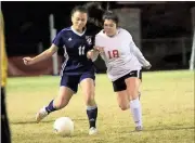  ?? Contribute­d photo by Gail Conner ?? The Lady Bulldogs fought off Troup County for a shutout win.