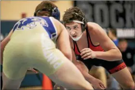  ?? NATE HECKENBERG­ER - DFM FILE ?? Boyertown’s Jacob Miller placed second at the Central Mountain tournament last weekend.