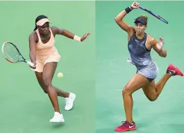  ??  ?? Americanas Sloane Stephens e Madison Keys fazem a final do US Open