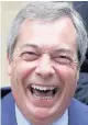  ??  ?? CASHING IN Farage