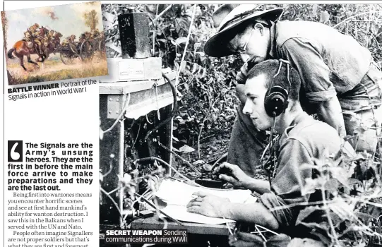  ?? ?? SECRET WEAPON Sending communicat­ions during WWII