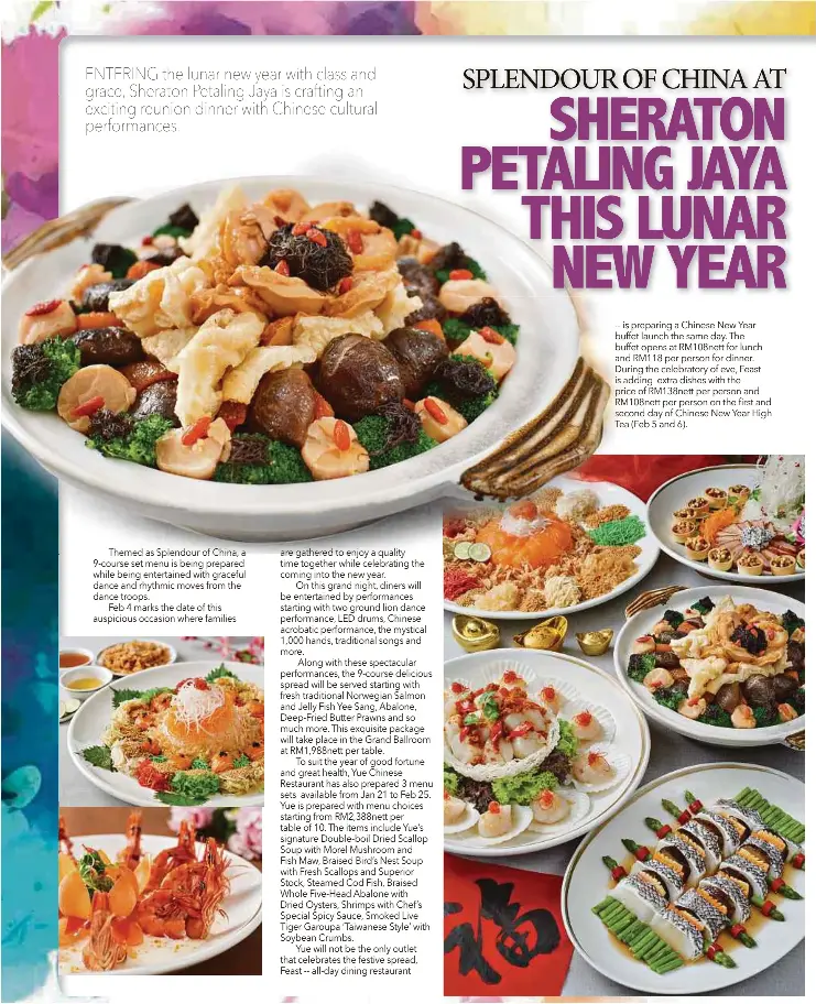 Splendour Of China At Sheraton Petaling Jaya This Lunar New Year Pressreader