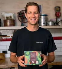  ??  ?? Everybody Eats general manager Nick Loosley has launched a modern version of doggy bags to encourage restaurant-goers to take home leftovers and donate to the food charity.