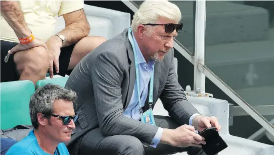  ?? JEAN CATUFFE / GETTY IMAGES ?? Much-indebted Boris Becker became a “sporting, cultural and humanitari­an affairs” attaché for the Central African Republic earlier this year.