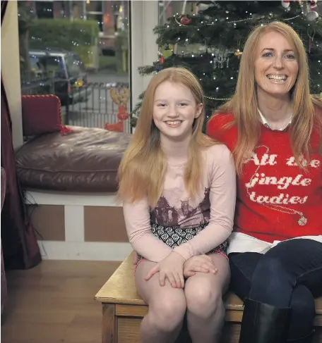  ?? STEPHEN HAMILTON ?? Happy families: top, Sonia Butterwort­h with kids Liam and Kate at their Belfast home and (right) Gayle Hunter with daughters Sequoia Hope and Acacia Faith