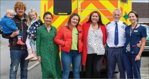  ?? Photos by John Kelliher FROM LEFT: son Johnny with children Phelim and Eve; John’s ?? John Duggan (second from right) surrounded by his proud family on his retirement last week. wife, Maureen; Orla, Maura and Elaine.