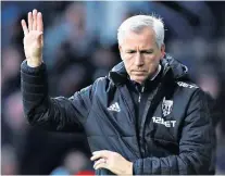  ??  ?? Feeling the strain: Alan Pardew said he needs to ‘build myself up’ after West Brom’s seventh straight defeat