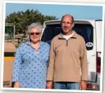  ??  ?? Ann and Kallie van den Berg. The couple from Milnerton first visited Etosha before heading home. They camped at the Oranjemund Riding Club. We had a great time camping here. It’s safe and clean, with decent showers – especially coming from the Cape, where you can’t shower.