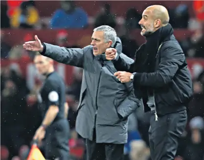  ??  ?? No contest: Eric Cantona believes that Pep Guardiola (right) would have been a far better fit for United than Jose Mourinho