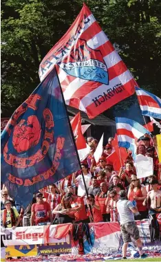  ?? Foto: dpa ?? So freuten sich die Fans des TSV Steinbach über den Sieg im Hessenpoka­l Finale über Hessen Kassel. Damit zog man in die 1. DFB Pokal Hauptrunde ein.