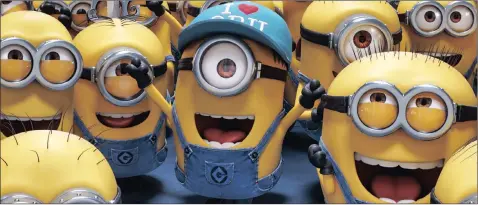  ??  ?? MISCHIEVOU­S: The Minions hope Gru will return to a life of crime after the new boss of the Anti-Villain League fires him in ‘Despicable Me 3’. The franchise has its recipe perfectly down pat by now, and with further instalment­s likely on the horizon,...