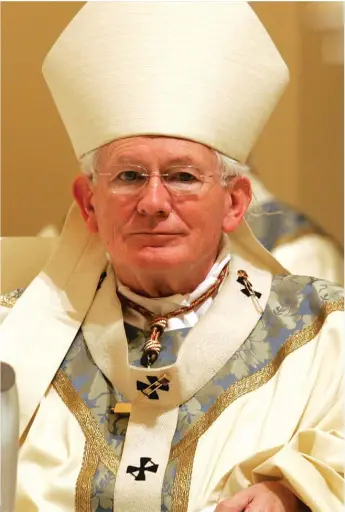  ??  ?? Cardinal William Keeler listens during the Bishops’ Mass at The Baltimore Basilica in 2006. | AP FILES