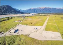  ?? PHOTO: HARCOURTS ?? Airfield on offer . . . The Haast Airfield, built for military purposes in World War 2, is for sale.