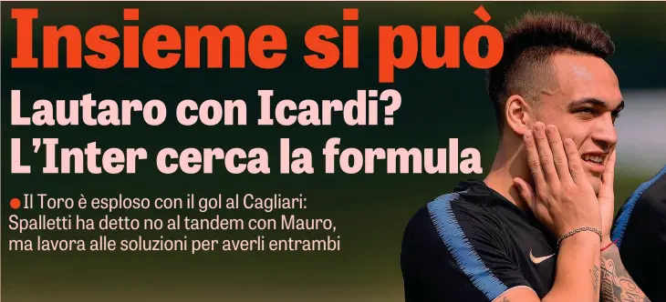  ??  ?? Lautaro e Icardi: in A solo una parita dall’inizio insieme