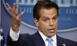  ??  ?? THE MOOCH: Former White House communicat­ions director Anthony Scaramucci said on Boston Herald Radio on Thursday that he thinks President Trump would lose the primary to a GOP contender.