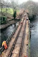  ??  ?? Despite the financial problems, progress has been made in replacing the track on the three-span Dee Bridge after essential work to replace the baulk timbers was completed (issue 276), so that the railway is ready for service. LR