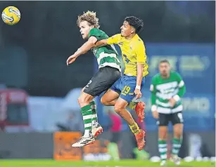  ?? ?? Em Arouca, Hjulmand iniciou a jogada do 0-2 e fez o 0-3 para os leões