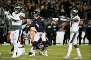  ?? NAM Y. HUH — THE ASSOCIATED PRESS ?? In this Sunday, Jan. 6, 2019 file photo, Chicago Bears kicker Cody Parkey (1) watches as he misses a field goal in the final minute during the second half of an NFL wild-card playoff football game against the Philadelph­ia Eagles in Chicago.