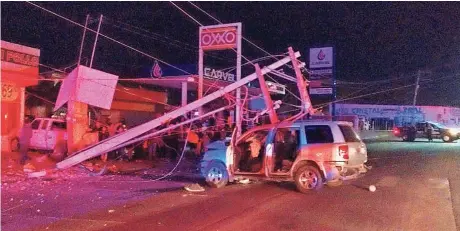  ??  ?? El INCIDENTE ocurrió a la 21:30 horas de ayer