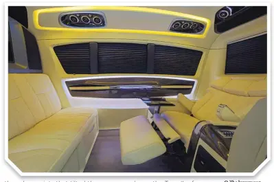  ??  ?? The luxury van from DC Design offers a ‘limo’ experience.