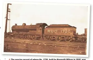  ?? CHRIS LEIGH COLLECTION ?? The precise record of where No. 1720, built by Nasmyth Wilson in 1918, was photograph­ed has not survived. Loaned to the SECR and LNWR after being ‘demobbed’, it became part of the LMS fleet.