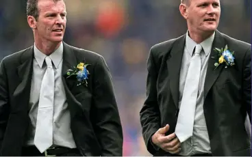  ?? EMPICS ?? Accused: former coaches Rix (left) and Williams at the 2000 FA Cup final