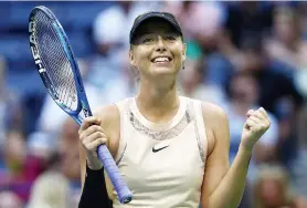  ?? AFP ?? La présence de Maria Sharapova à New York ne laisse personne indifféren­t et les organisate­urs ne s’en plaignent pas.PHOTO