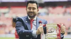  ??  ?? Pedro Martinez Losa won the Women’s FA Cup in 2016