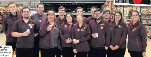  ??  ?? Drop-in Staff at Sainsbury’s took part
