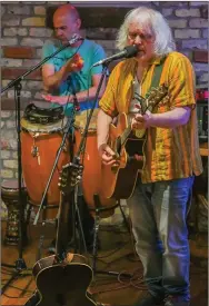  ??  ?? Veteran singer/songwriter Hank Wedel and his Band were joined by German folk group Red Pont for the final gig of the festival at Ocanas. Photo: Jimmy Howard.