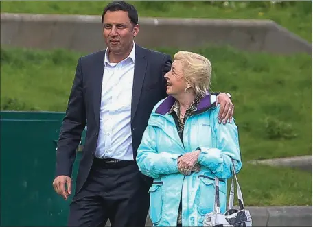  ?? Picture: Gordon Terris ?? Scottish Labour leader Anas Sarwar meets a voter on the campaign trail on the eve of the local government elections